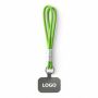 Sleutelhanger & telefoonhouder met koord met leren uiteinde.
