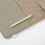 Recycled Felt & Apple Leather Laptop Sleeve Plus 16"