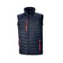 BLACK COMPASS PADDED SOFTSHELL GILET, NAVY / RED, 3XL, RESULT