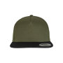 Classic snapbackpet 5 panelen OLIVE / BLACK One Size