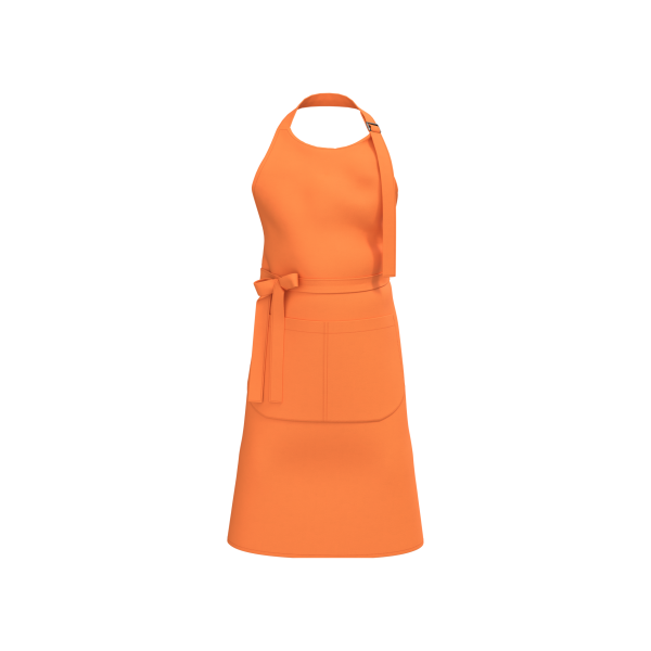 Schort met zak van biologisch katoen Light Orange One Size Schort met zak van biologisch katoen Light Orange One Size