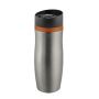 Metmaxx® thermische mok "CremaExtensaProtect" titanium/ring oranje