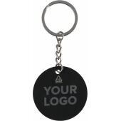 Recyclede roestvrijstalen voetbal sleutelhanger Ciro zwart