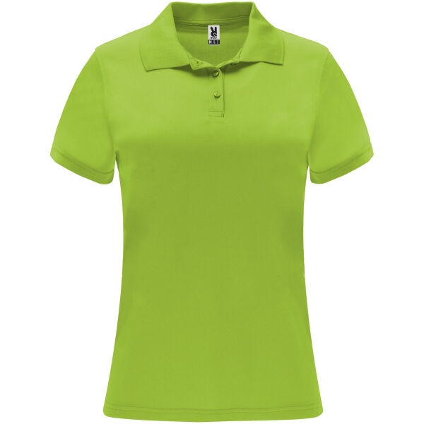 Monzha short sleeve women's sports polo - Lime / Green Lime - 2XL
