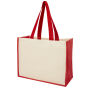 Varai 320 g/m² canvas en jute boodschappentas 23L - Rood