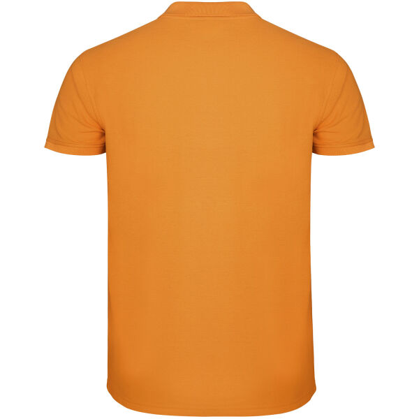 Star short sleeve men's polo - Orange - 3XL