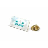 Badge metalen pin 26x14mm - Goud satijn