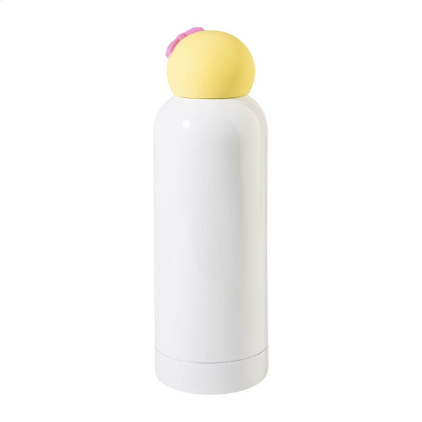 Kinderbeker dubbelwandig Dieren | Gerecycled RVS | 500 ml | Schoolbeker | Eend | Wit-Geel Kinderbeker dubbelwandig Dieren | Gerecycled RVS | 500 ml | Schoolbeker | Eend | Wit-Geel