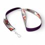 Polyester keycord met gesublimeerde satijnen overlay