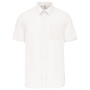 Overhemd in onderhoudsvriendelijk polykatoen-popeline korte mouwen heren White 6XL