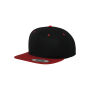 Classic snapbackpet in twee kleuren BLACK / RED One Size