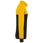 Ecologische uniseks sweater met ritskraag Black / Yellow XXL