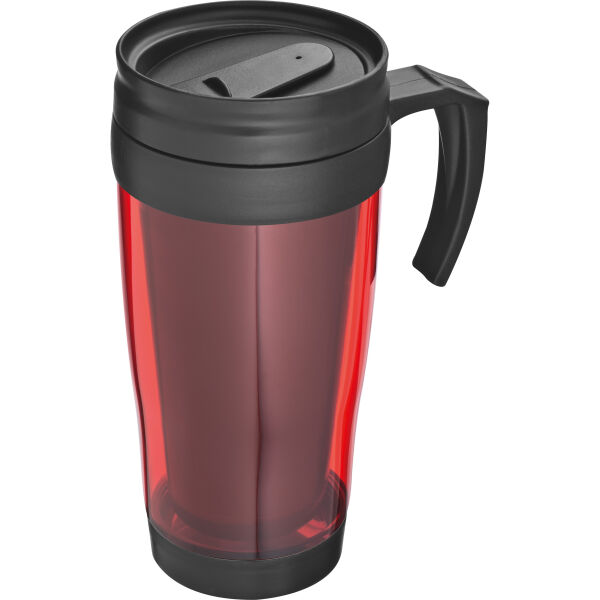 Kunststof drinkbeker met afsluitbare deksel- 0,4L Kunststof drinkbeker met afsluitbare deksel- 0,4L