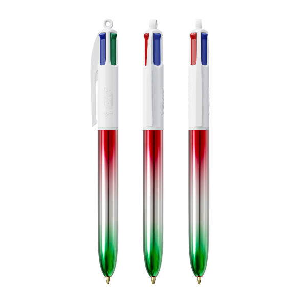 BIC® 4 Colours® Flags Collection 4 C. Flags Collection BP LP Red/Silver/Green_UP&RI white