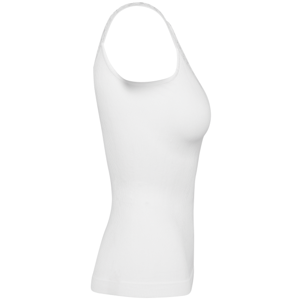 Débardeur écoresponsable sans couture avec dentelle White XL/XXL Débardeur écoresponsable sans couture avec dentelle White XL/XXL
