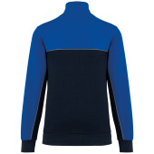 Ecologische uniseks sweater met ritskraag Navy / Royal Blue XXL