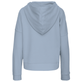 Bio lounge damessweater met capuchon Aquamarine L/XL