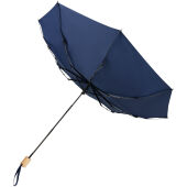 Birgit 21'' opvouwbare windproof gerecyclede PET-paraplu - Marineblauw