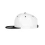 BRONX ORIGINAL FLAT PEAK SNAP BACK DUAL COLOUR CAP, WHITE/BLACK, One size, RESULT