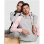 Badet unisex tweekleurige hoodie - Zwart/Heather grijs - 3XL