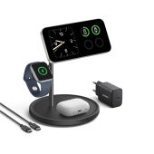 Anker MagGo draadloze oplaadstandaard (3-in-1-standaard), zwart