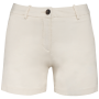 Ecologische chinobermuda dames Ivory 40 FR
