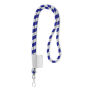 Polyester 2-kleurige koord-lanyard met full color label