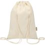 Peru Blend 180 g/m² GRS recycled drawstring bag 5L - Natural