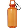 Oregon 400 ml waterfles van RCS-gecertificeerd gerecycled plastic met karabijnhaak - Oranje