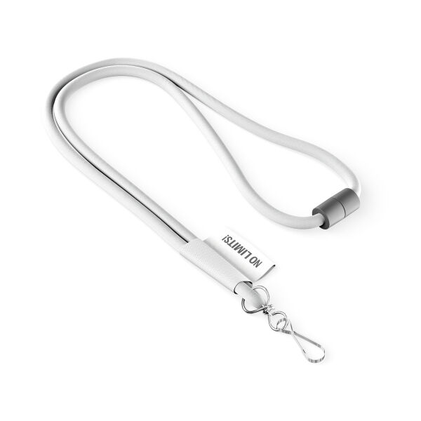 Polyester 2-kleurige koord-lanyard met full color label Polyester 2-kleurige koord-lanyard met full color label