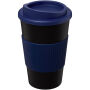 Americano® 350 ml geïsoleerde beker met grip - Zwart/Blauw Americano® 350 ml geïsoleerde beker met grip - Zwart/Blauw