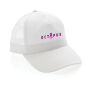 Impact AWARE™ 5 panel recycled katoenen truckercap, wit Impact AWARE™ 5 panel recycled katoenen truckercap, wit