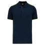 Contrasterende polo Day To Day korte mouwen Navy / Fluorescent Yellow 3XL