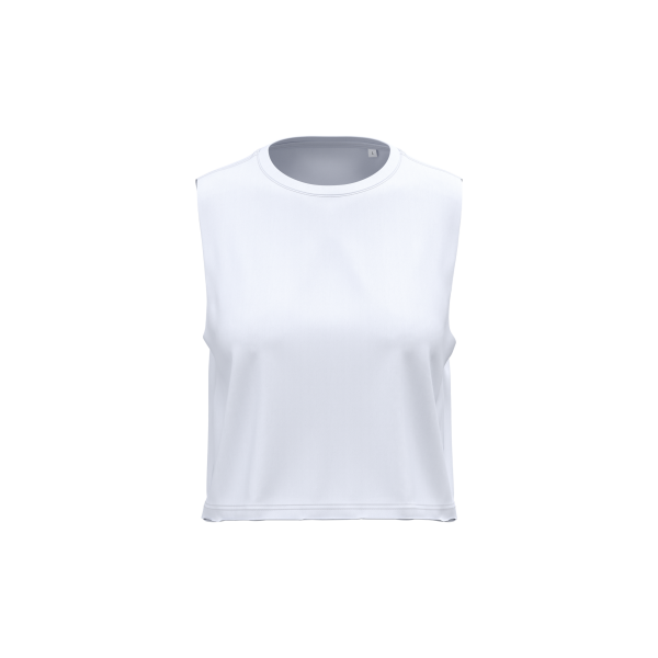 Cropped mouwloos T-shirt voor dames White XXS Cropped mouwloos T-shirt voor dames White XXS