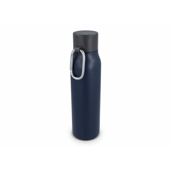 Thermofles matte finish met caribiner 600ml - Donkerblauw Thermofles matte finish met caribiner 600ml - Donkerblauw