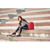 Bobby Hero Small, anti-diefstal rugzak, rood, zwart