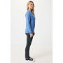 Iqoniq Denali gerecycled katoen sweater ongeverfd, heather blue (XXS)