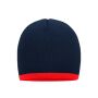 Beanie with Contrasting Border navy/red Beanie with Contrasting Border navy/red