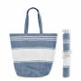 HUMMUM - Strandtas met hamamdoek - Blauw