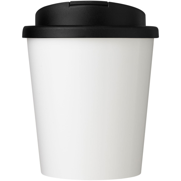 Brite-Americano Espresso Recycled 250 ml spill-proof insulated tumbler - White/Solid black