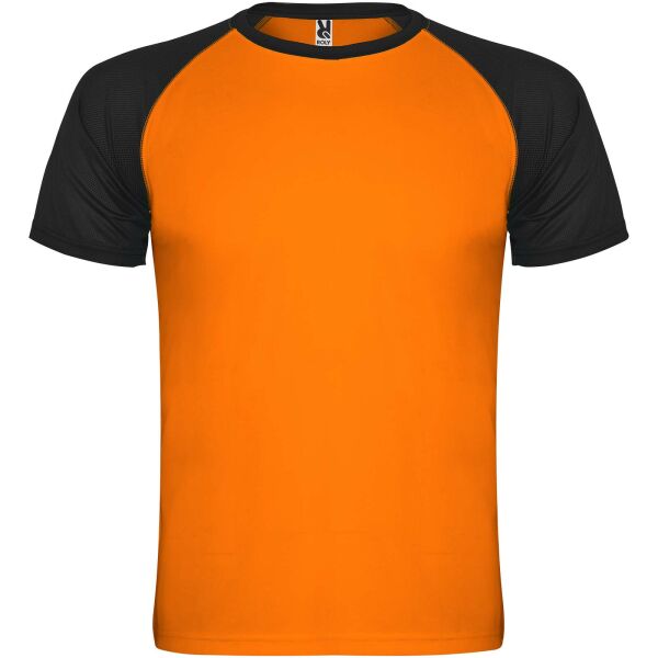 Indianapolis sportshirt met korte mouwen voor kinderen - Fluor oranje/Zwart - 4 Indianapolis sportshirt met korte mouwen voor kinderen - Fluor oranje/Zwart - 4