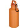 Oregon 400 ml solid colour RCS recycled plastic water bottle with carabiner - Orange Oregon 400 ml solid colour RCS recycled plastic water bottle with carabiner - Orange