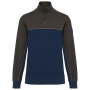 Ecologische uniseks sweater met ritskraag Navy / Dark Grey XXL Ecologische uniseks sweater met ritskraag Navy / Dark Grey XXL