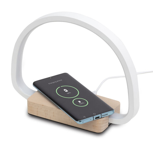 Harbour draadloze oplader met lamp - Beige Harbour draadloze oplader met lamp - Beige