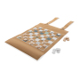 Britton cork foldable backgammon and checkers game set, brown