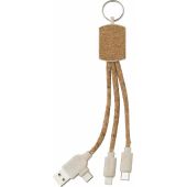 RVS sleutelhanger Landry - bruin