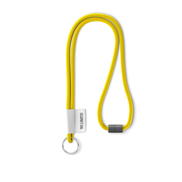 Polyester 2-kleurige koord-lanyard met full color label Polyester 2-kleurige koord-lanyard met full color label
