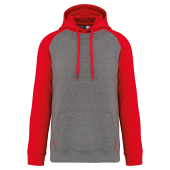 Grey Heather / Sporty Red