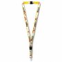 Afneembare polyester keycord met gesublimeerde satijnen overlay