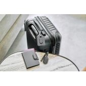 Gerecyclede PU bagagelabel Isen zwart